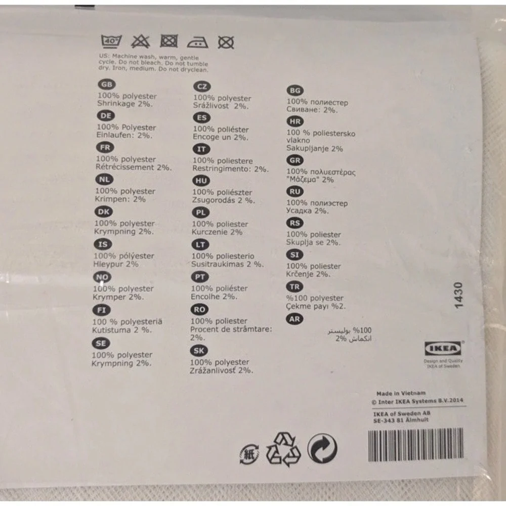 IKEA Lill Sheer 2 Panels 98 X 110 in Curtain - White Room Divider Window Shower